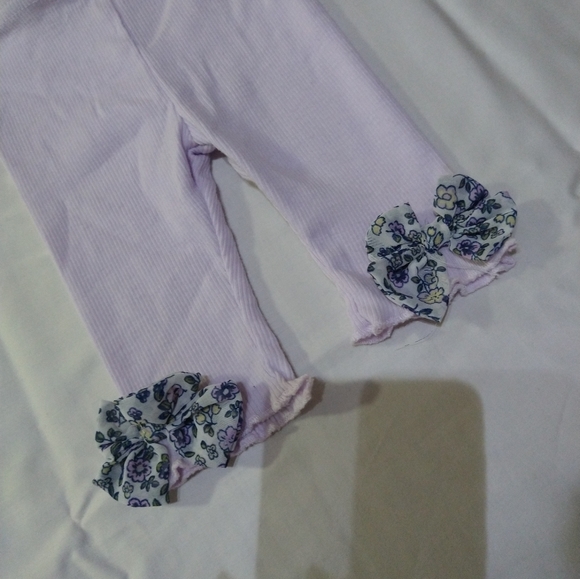 size 6/9M baby girls rib bow leggings - Picture 4 of 15